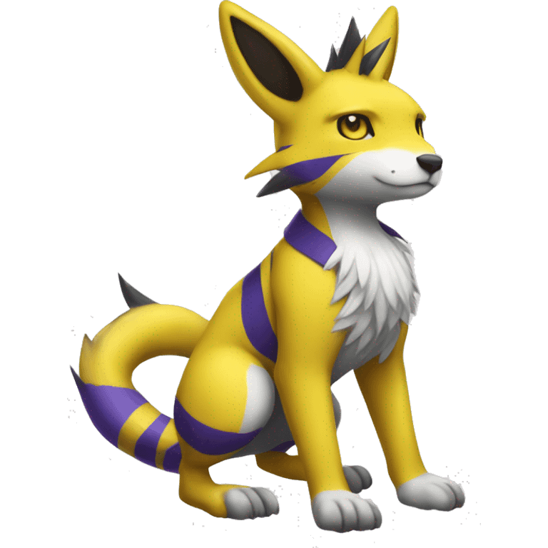 Lombax-Renamon full body with stripes emoji