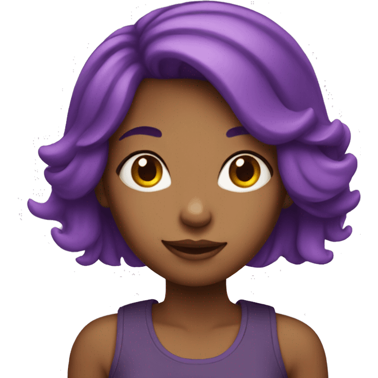 girl with purple hair emoji