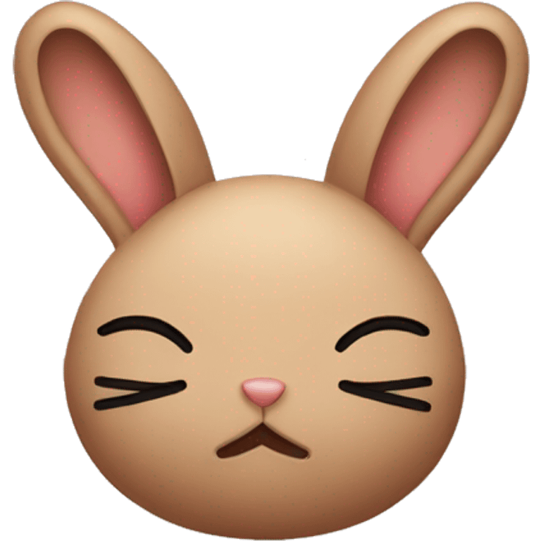 Closed eyes bunny  emoji