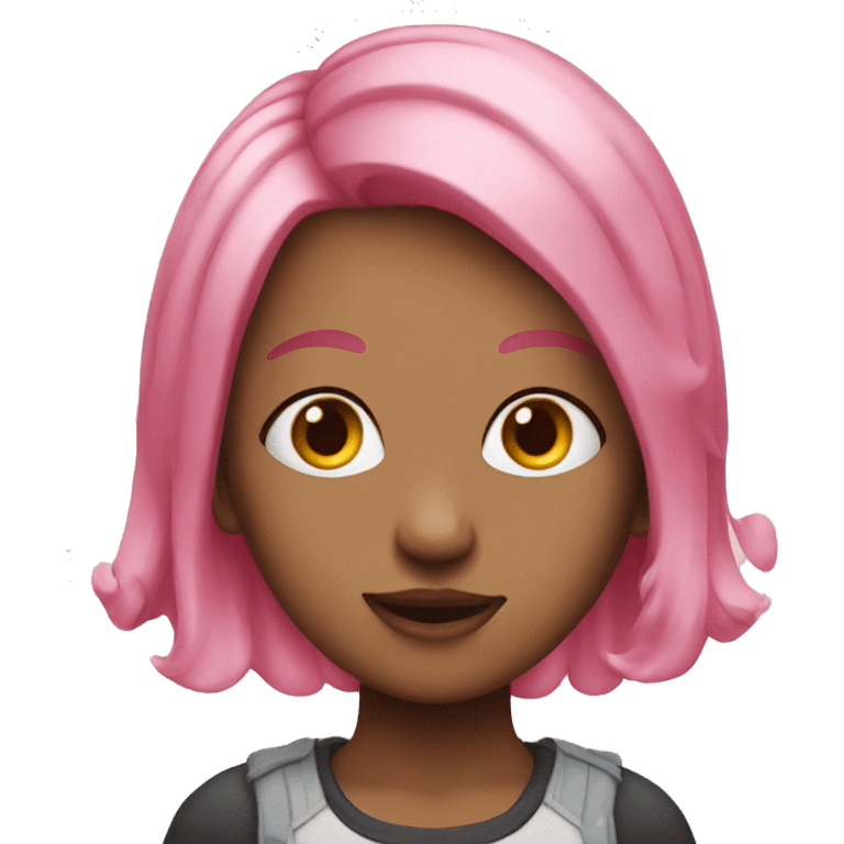 Gum girl pink hair  emoji