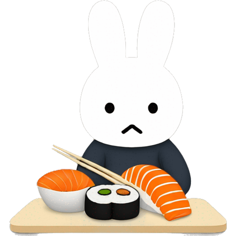 miffy eating sushi emoji