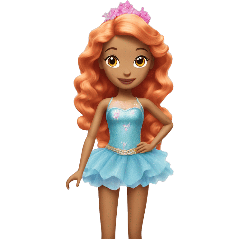 Attractive Barbie ginger fairy emoji