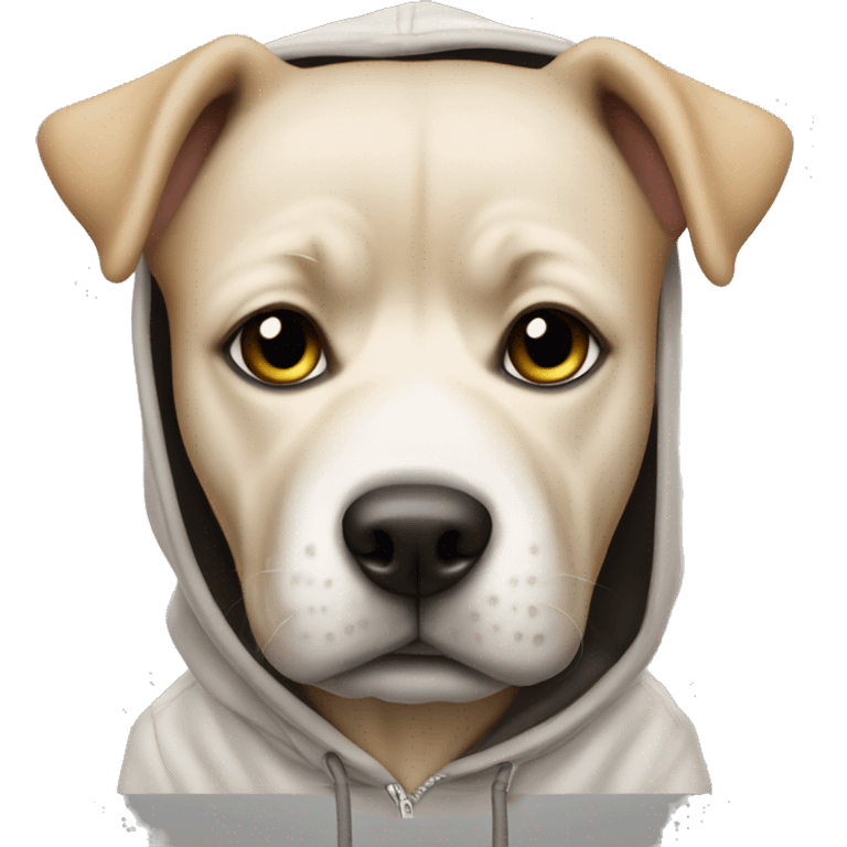 Dog wesring a hoodie emoji