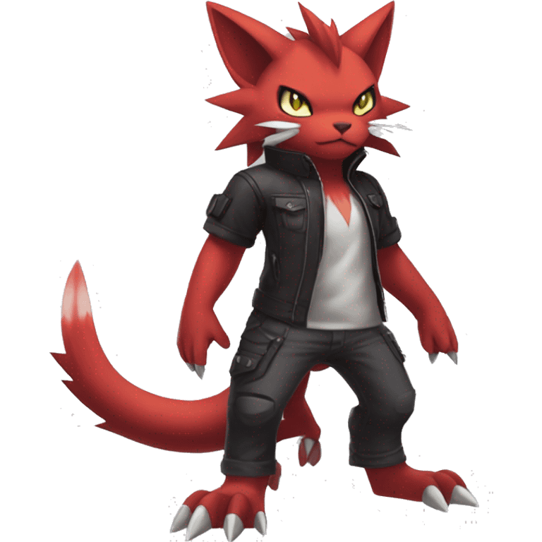  Kawaii Edgy Cool Beautiful Guilmon-Torracat-Zoroark full body emoji