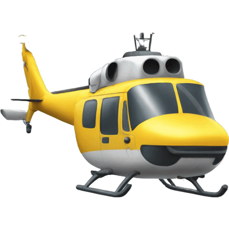 nerd emoji attach to an helicopter emoji