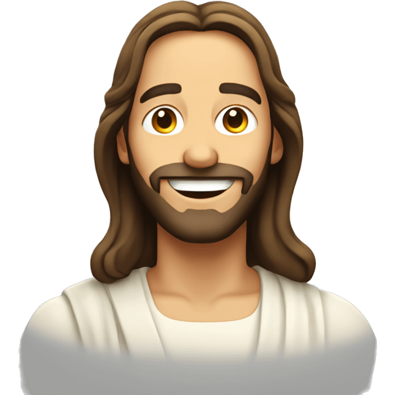 smiling Jesus in cartoon style  emoji