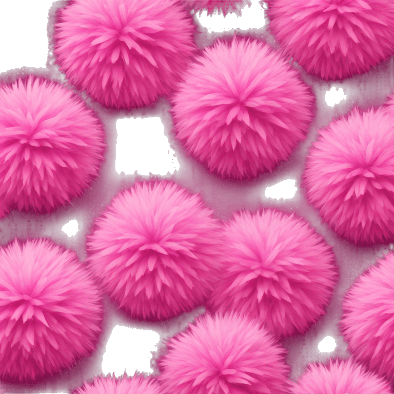 Realistic pink cheer leading pom poms isolated. emoji