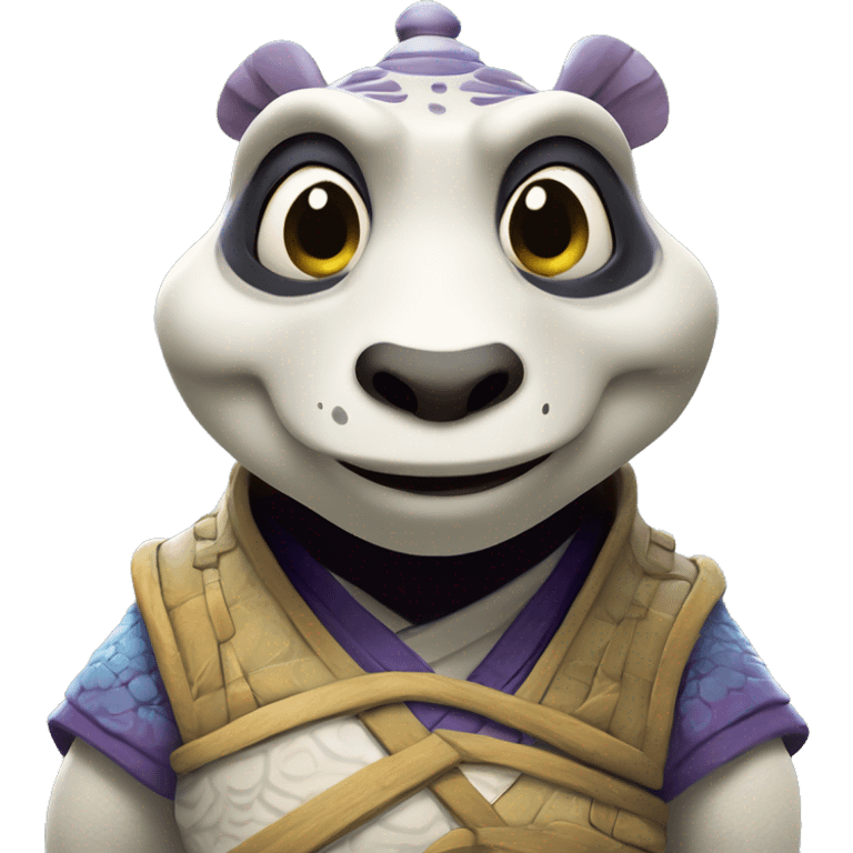 Design a colorful, vibrant, illustrated, and cartoony Master Oogway icon inspired by the movie 'Kung Fu Panda' Master Oogway must face the camera directly. emoji