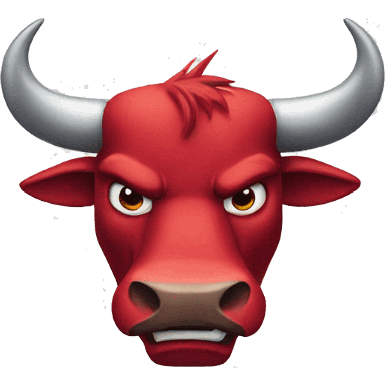 Angry red bull emoji