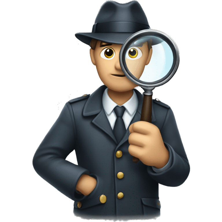 detective with magnifying glass in his hand emoji