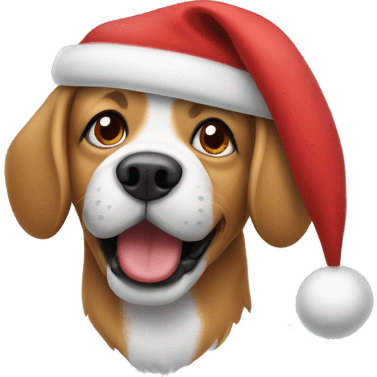 dog in a santa hat  emoji