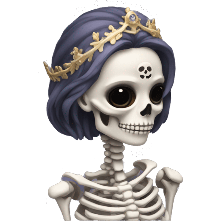 Skeleton princess with long lashes  emoji