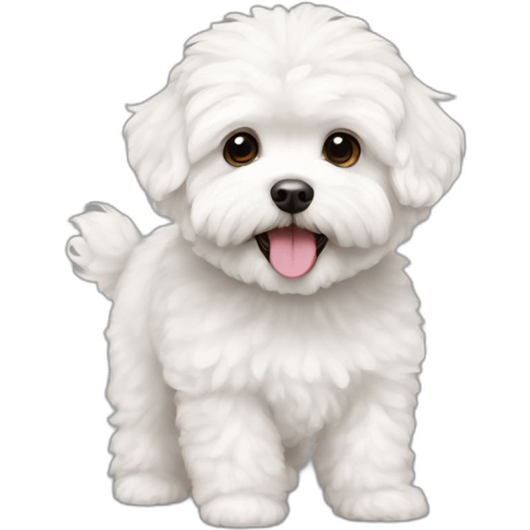 white fluffy male maltipoo emoji