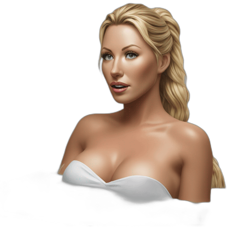 Hyper-realistic painting sculpture samantha saint shower emoji