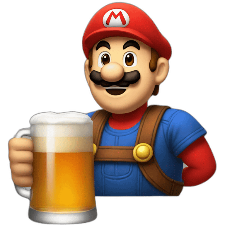 mario drinking an ipa emoji