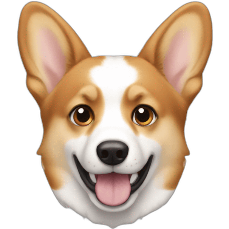 My white skinned brother wanting a corgi with two ears emoji