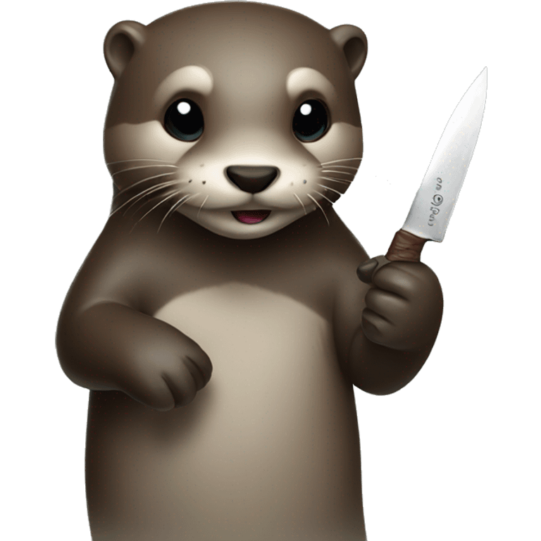 otter with knife  emoji