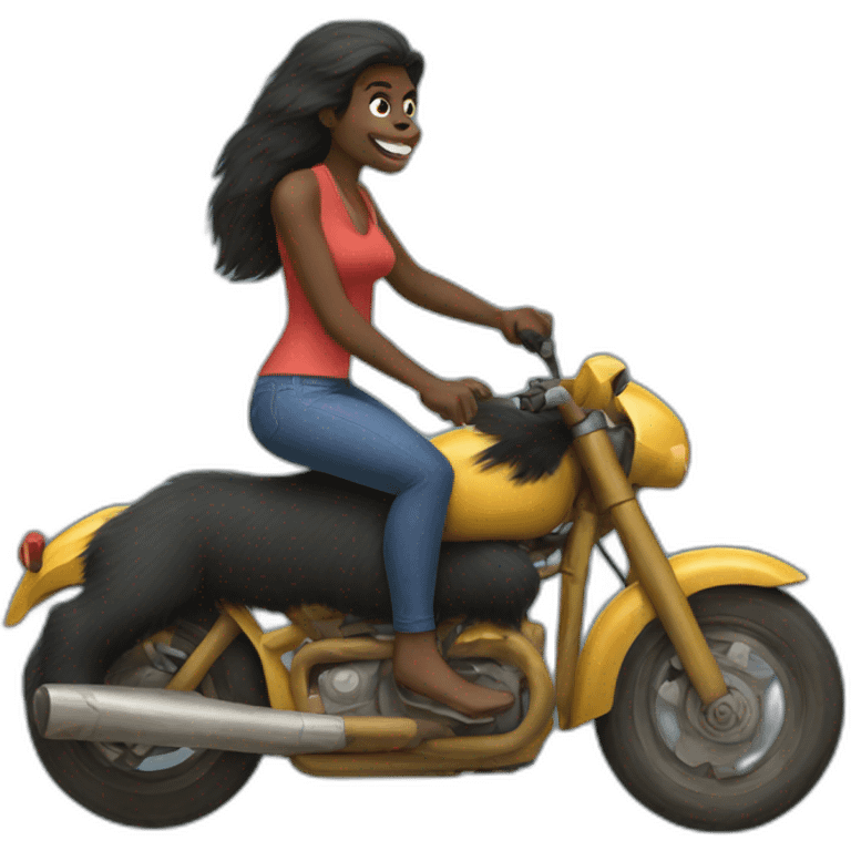 Gorilla riding wife emoji