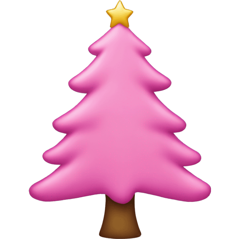 Christmas tree pink emoji