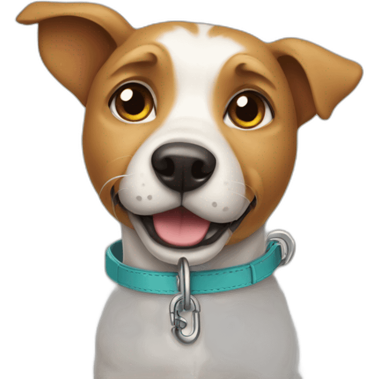 dog with collar and leash emoji