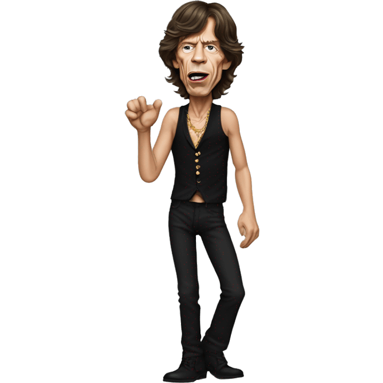 Funny Mick Jagger, whole body emoji