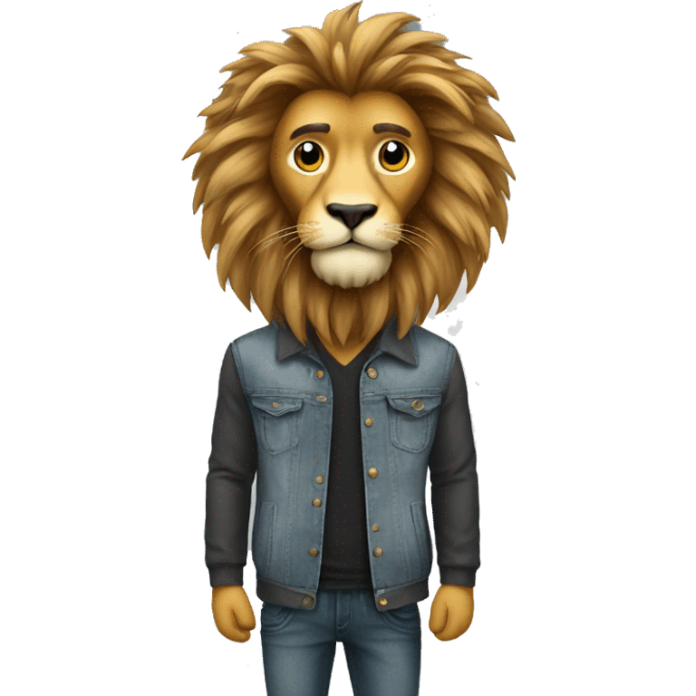 Stylist funny lion  emoji