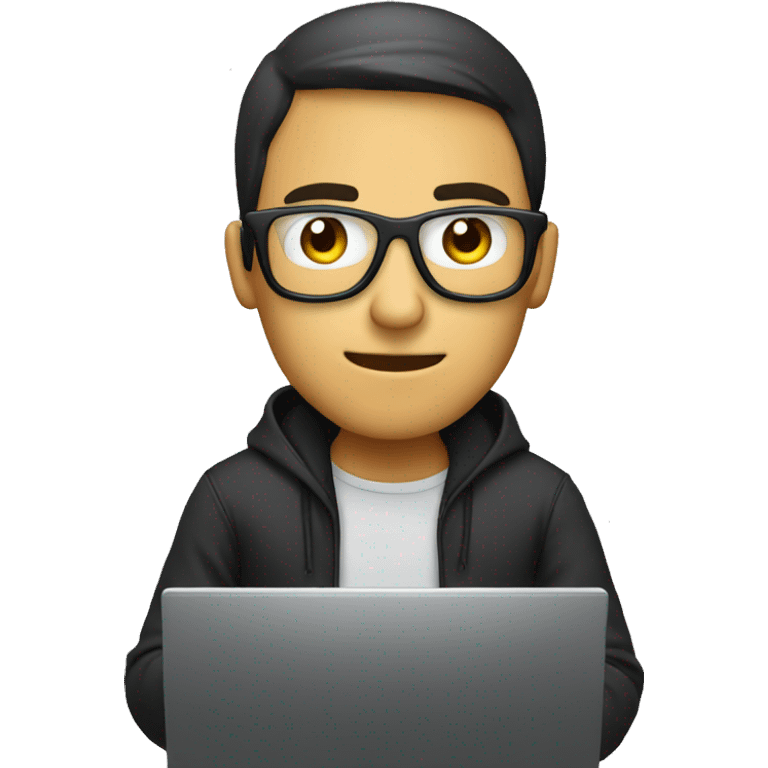 hacker with computer emoji