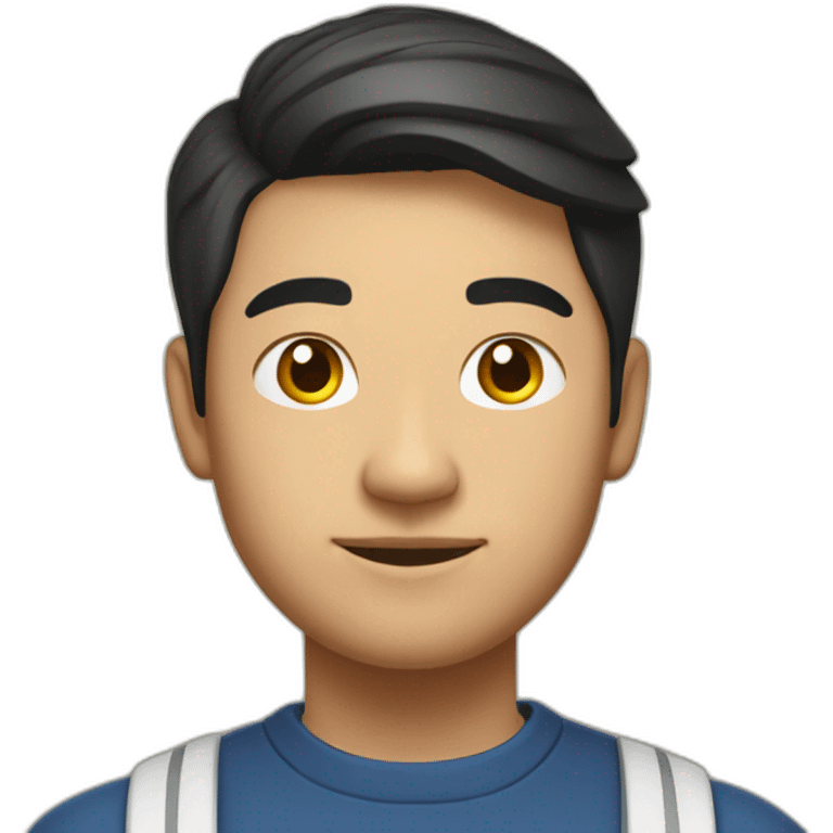 Male Catholic Asian Berkeley student with cross and Berkeley logo emoji