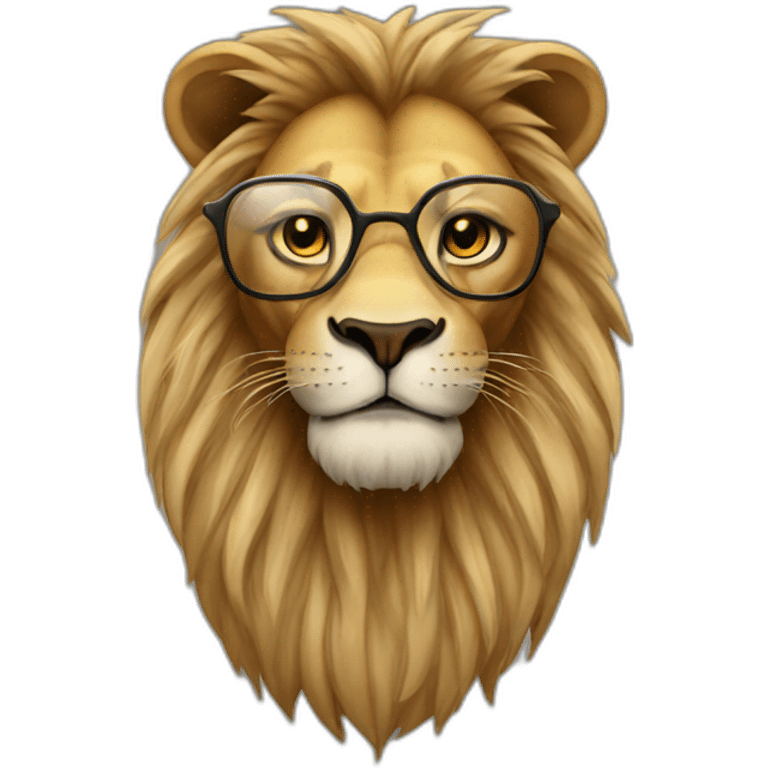 lion with thug glass emoji