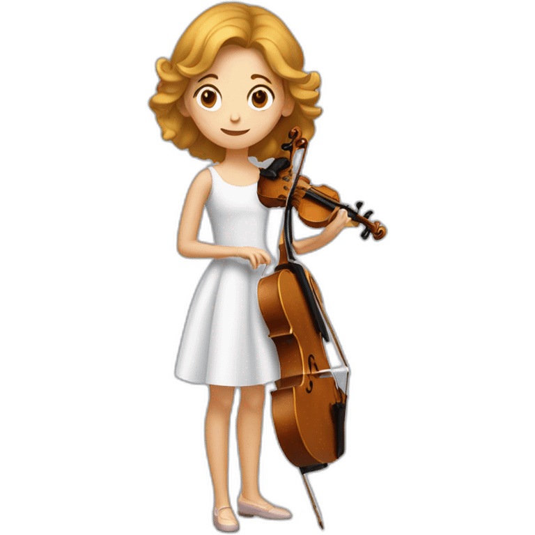 Fille qui joue du violoncelle emoji