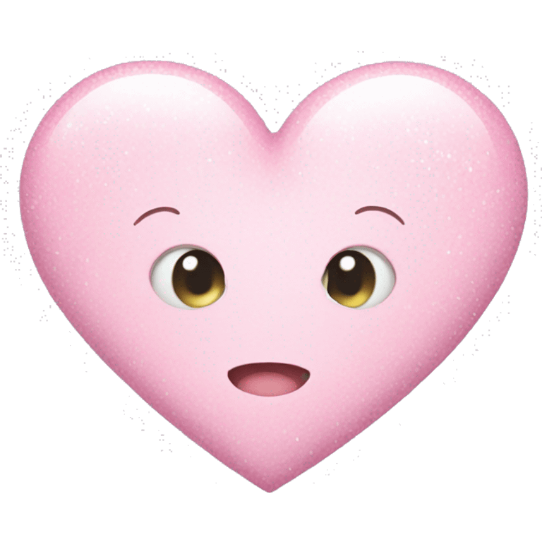 pastel pink heart with white sparkles  emoji