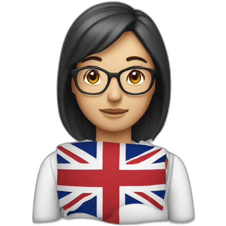 woman teacher with united kingdom flag emoji