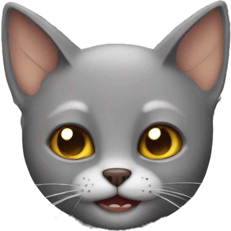 Grey bat cat emoji