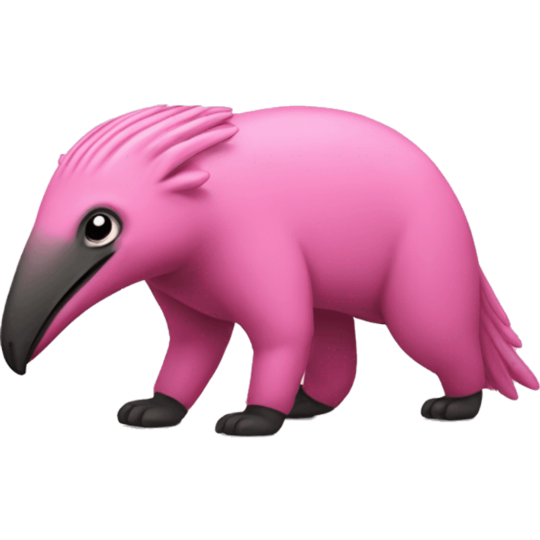 Pink anteater emoji