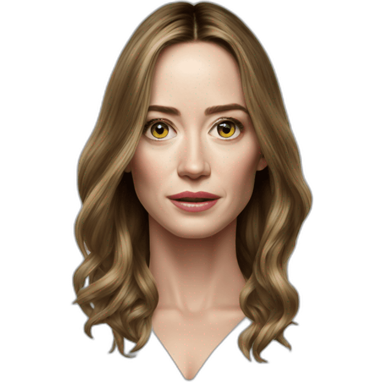 Emily Blunt serious slim long hair emoji