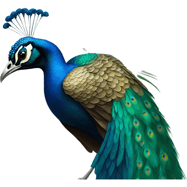 Peacock a piece of wing emoji