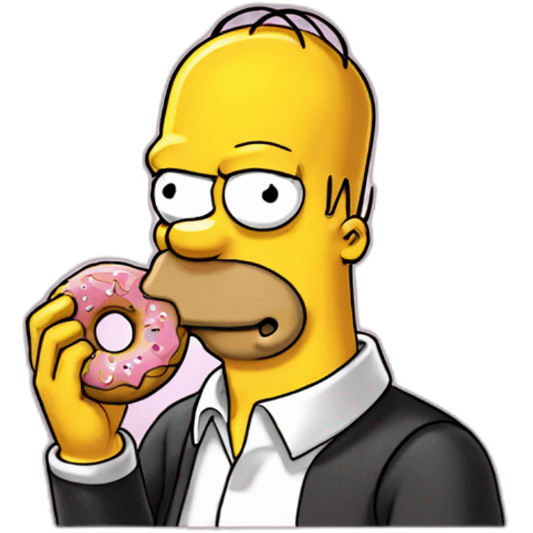 Homer Simpson with a donut emoji