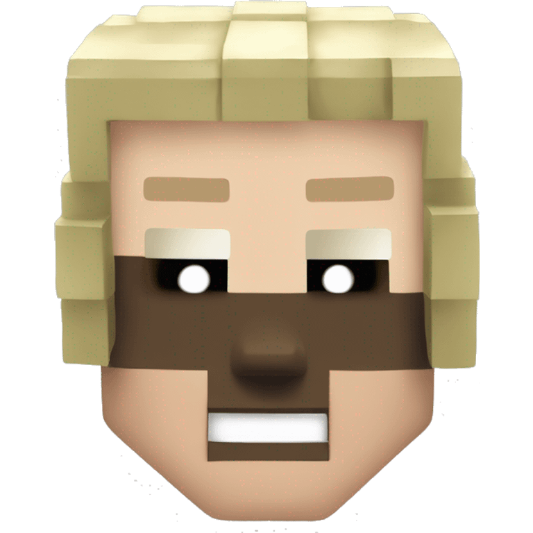 steve of minecraft whit white eyes emoji