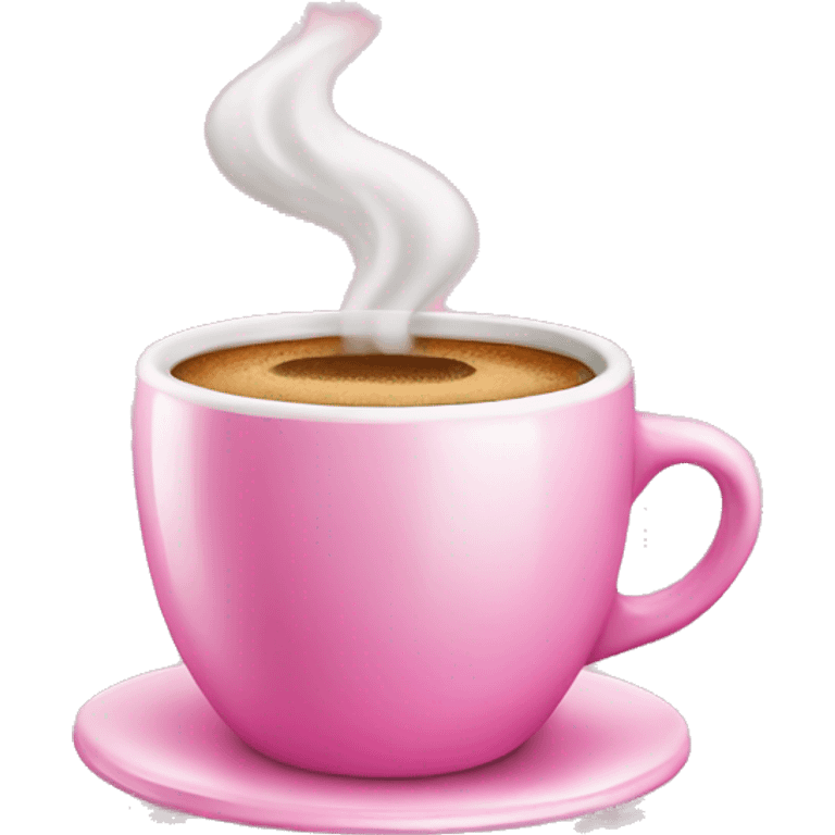 coffee in pink cup emoji