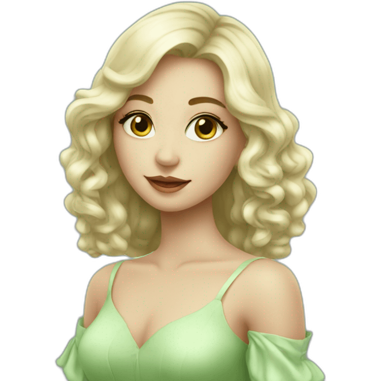 elegant girl gren emoji