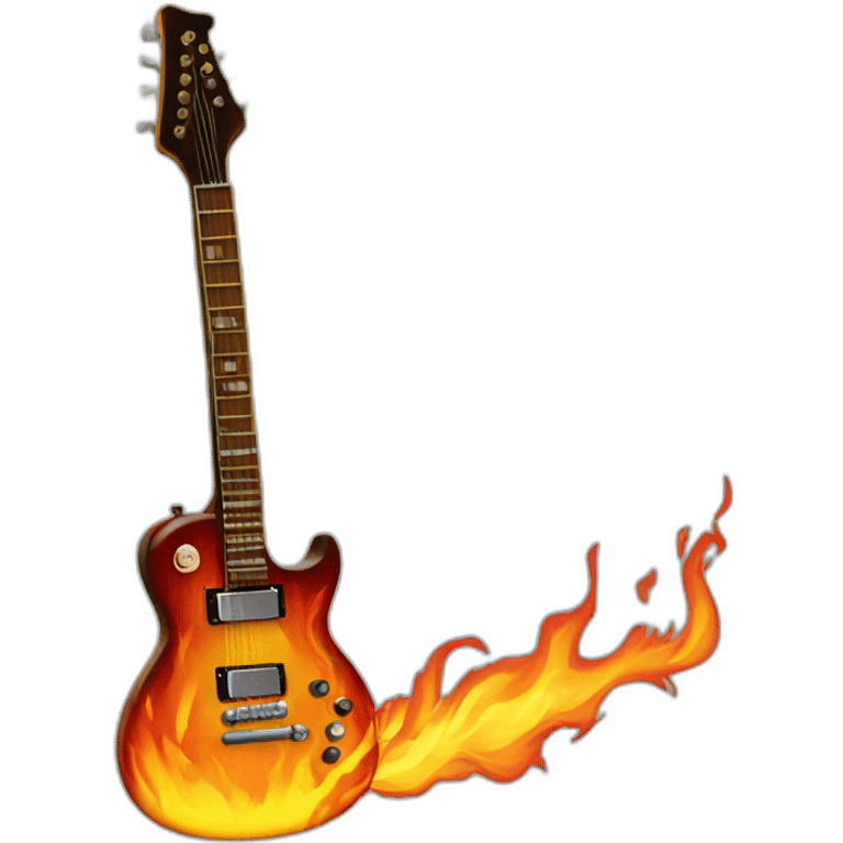 Electric Guitar fire emoji