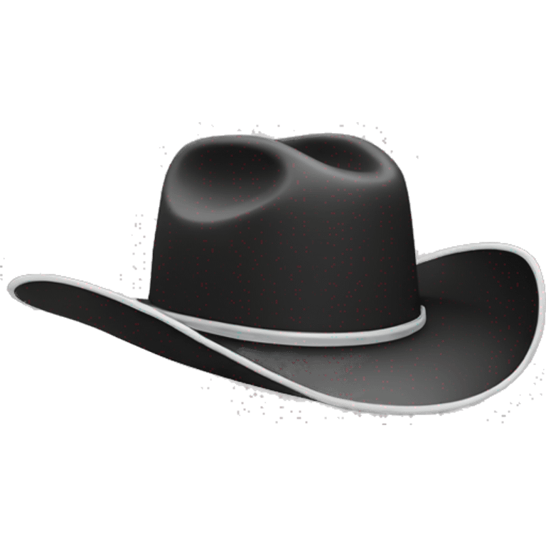 Cowboy hat black and white emoji