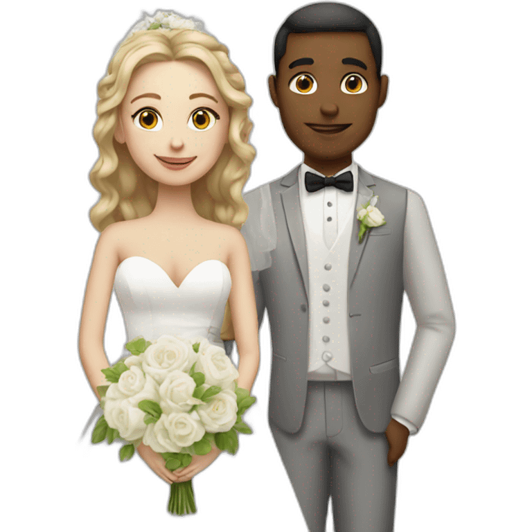 white people wedding emoji