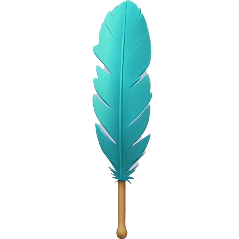 thin toy stick with two feathers on the end emoji