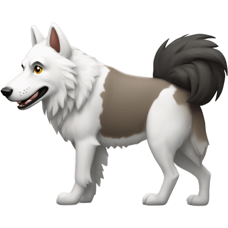 Lobo rubio y oveja blanca  emoji