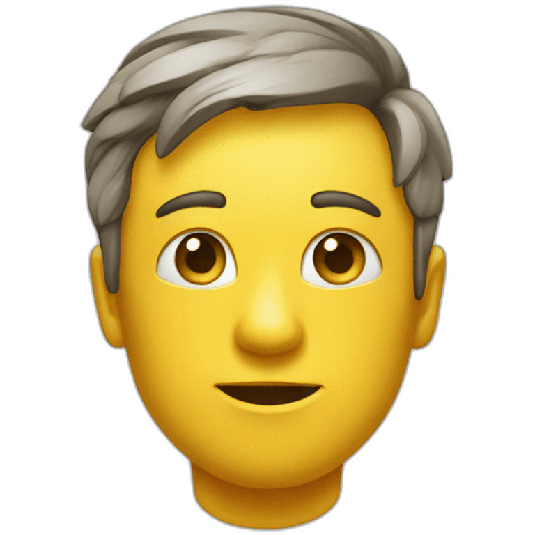 Visage jaune avec une expression du visage qui montre le désespoir emoji