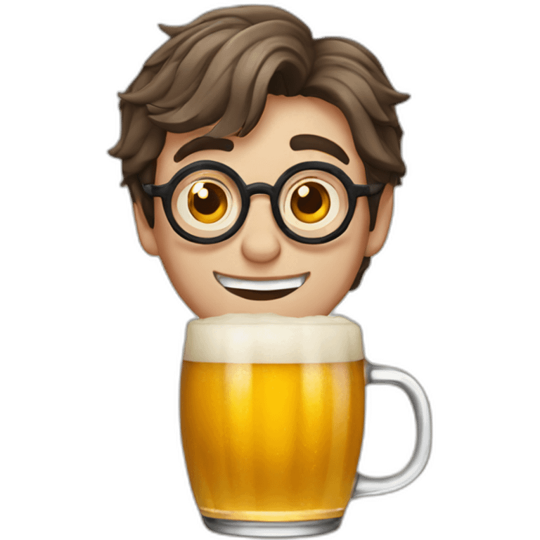 harry potter with a beer emoji