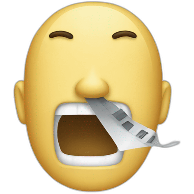 tape on mouth emoji