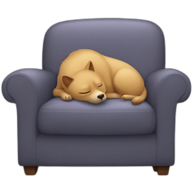 bosun sleeping on a sofa emoji