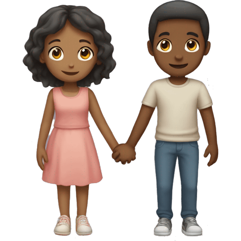 girl and boy in holding hands emoji